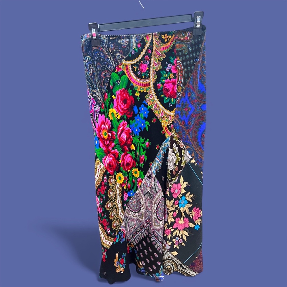 Vintage midi patchwork skirt